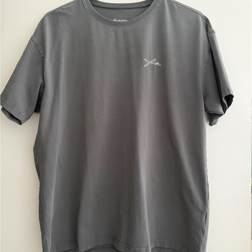 YoungLA Mens #466 Crew Neck Tee in Charcoal Gray